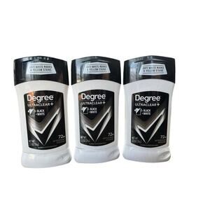 Degree UltraClear+ Men's Antiperspirant Deodorant, 3 Count, Black&White, 2.7 oz